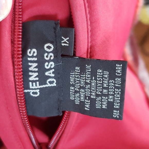 Dennis Basso Red Faux Fur Reversible Coat With Hood - Picture 5 of 9